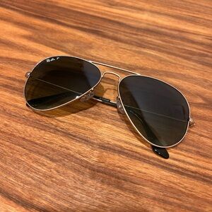 Ray-Ban Polarized Aviator with Bronze frame & blue green gradient Lenses